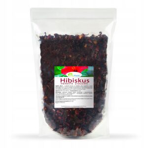 HIBISKUSKWIATsuszonyHERBATA1kgNaturalny belsilt Džiovinti hibiskų žiedai 1 kg arbatai ir dekorui natūraliems užpilams