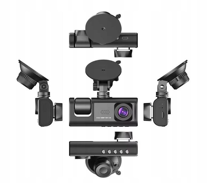 KAMERASAMOCHODOWAPREMIUMFULLHD1080PDWIEKAMERY170NOCPETLAPREZENTKartapamieciwzestawie32GB belsilt
