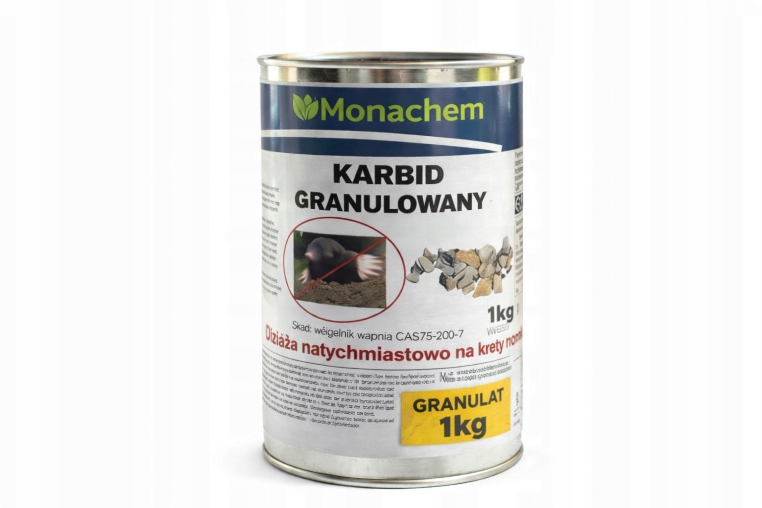 KARBIDNAKRETYNORNICEODSTRASZACZGRANULAT1kgSRODEKDONOROGRODOWY belsilt Granuliuotas karbidas nuo kurmių ir pelėnų 1 kg