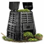 Komposto dėžė sodui, 480 l, modulinė, juoda