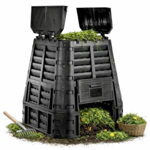 Komposto dėžė sodui, 480 l, modulinė, juoda