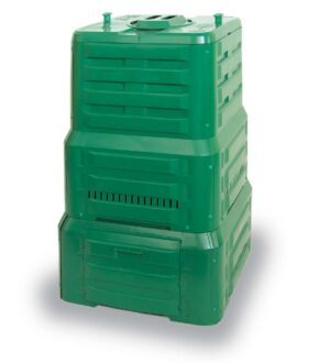 Komposto dėžė sodui, plastikinė, sulankstoma, su pagrindu