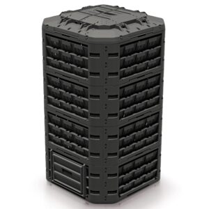 Komposto dėžė sodui, 1250 l, plastikinė, juoda, Prosperplast