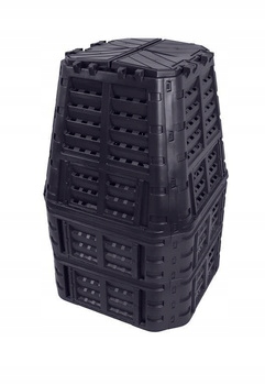 Komposto dėžė sodui, 1000 l, juoda