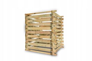Komposto dėžė sodui, 1200 l, medinė, žalia