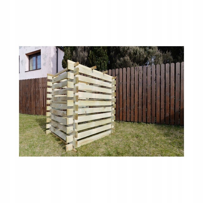 Komposto dėžė sodui, 1200 l, medinė, žalia