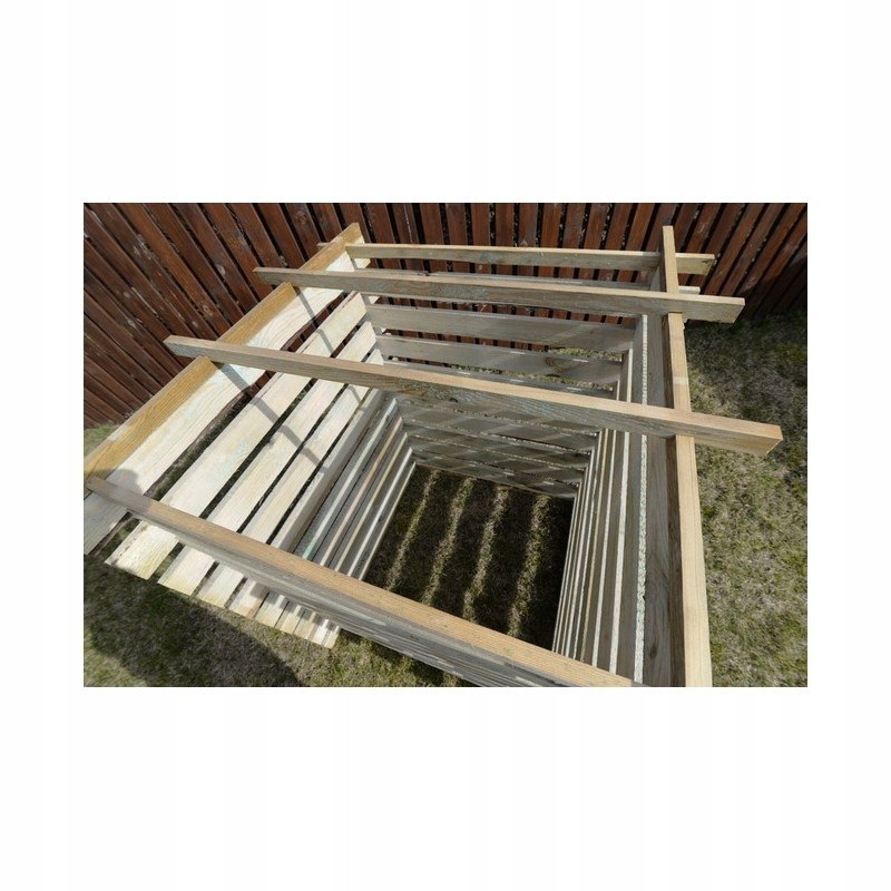 Komposto dėžė sodui, 1200 l, medinė, žalia