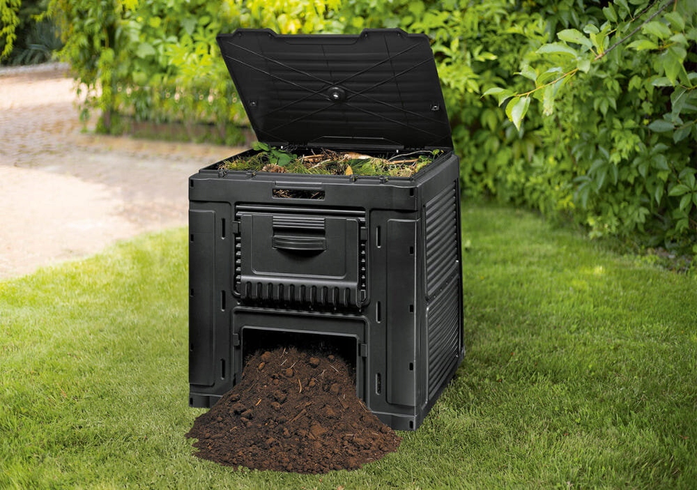 KompostownikKETEREComposter470LCzarnyLiczbakomor1 belsilt Sodo komposteris Keter E Composter 470 l plastikinis juodas kiemo atliekoms