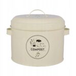 Virtuvinė komposto dėžė, 6,3 l, balta