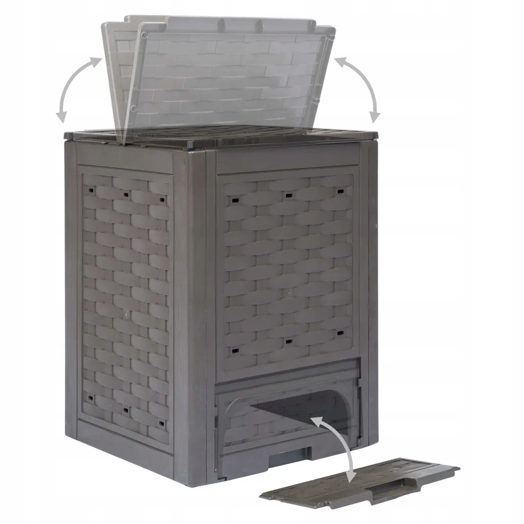 Kompostownikbrazowy60x60x83cm300LrattanKodproducenta45681 belsilt