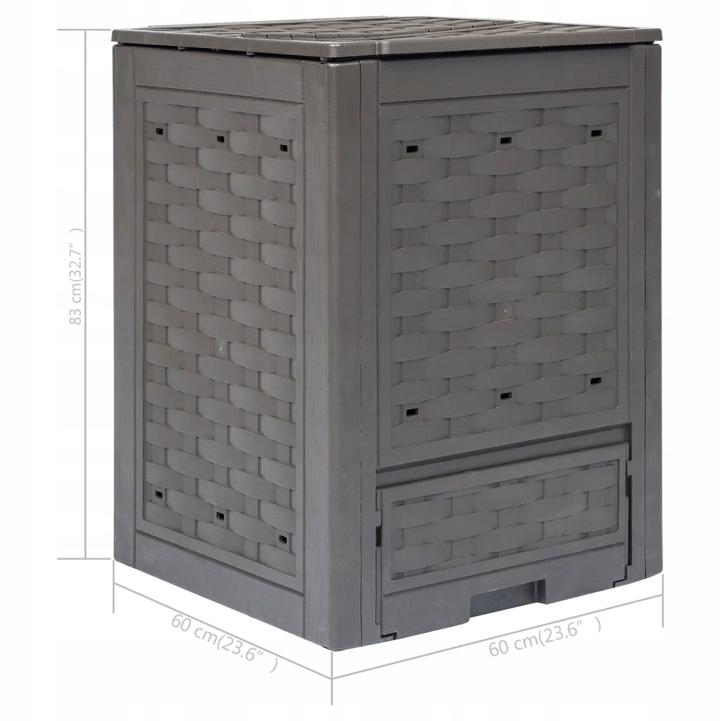 Kompostownikbrazowy60x60x83cm300LrattanLiczbakomor1 belsilt