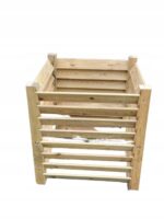 Komposto dėžė sodui, 1100 l, medinė, žalia