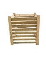Komposto dėžė sodui medinė žalia