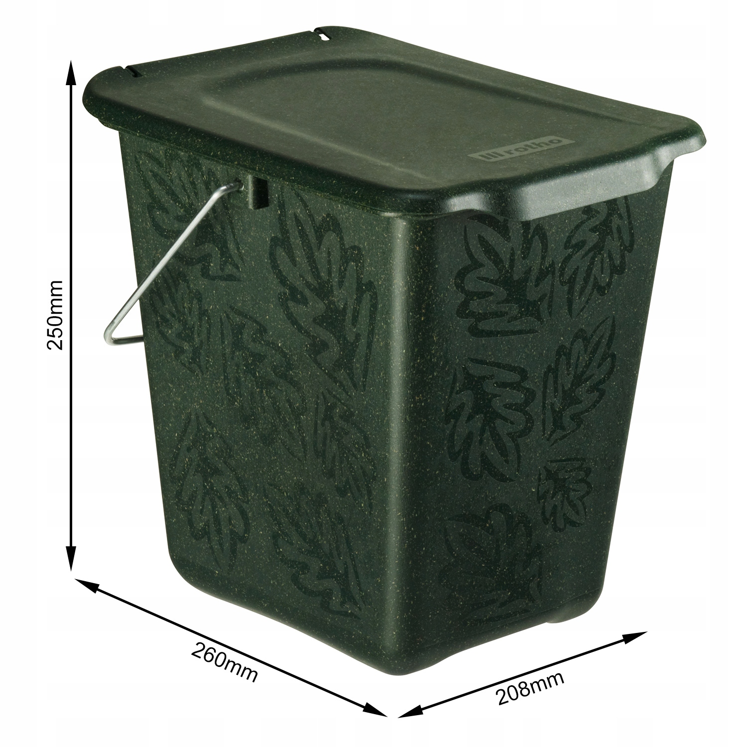 KompostownikkuchennyRothoGREENLINE7LDlugoscdluzszybokpodstawy26cm belsilt