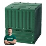 Komposto dėžė sodui, 600 l, plastikinė, modulinė, naudojama visus metus, žalia