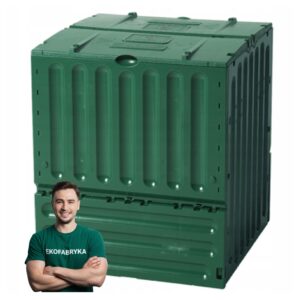 Komposto dėžė sodui 600 l plastikinė modulinė naudojama visus metus žalia