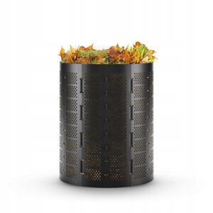 Komposto dėžė sodui, 400 l, plastikinė, modulinė, sulankstoma, juoda