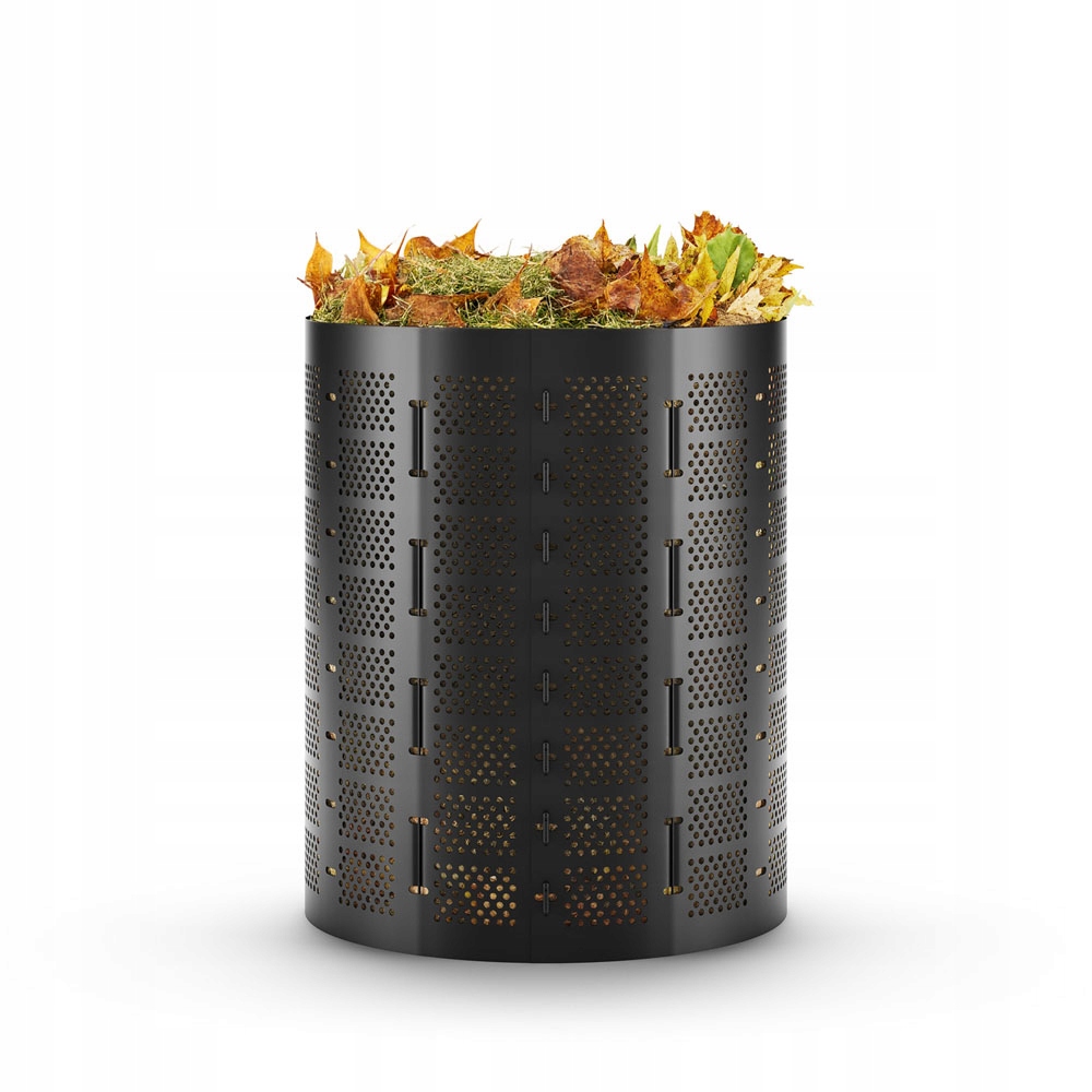 Komposto dėžė sodui, 400 l, plastikinė, modulinė, sulankstoma, juoda