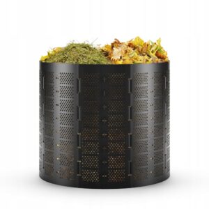 Komposto dėžė sodui, 800 l, plastikinė, modulinė, sulankstoma, juoda