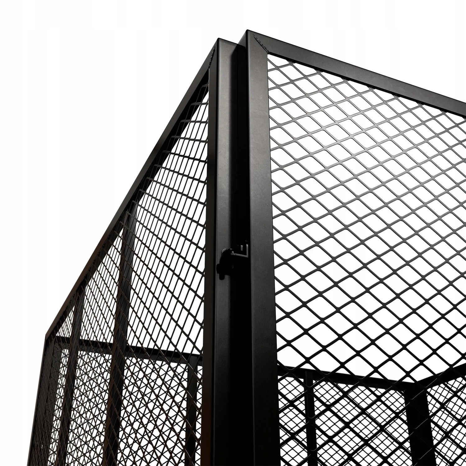 Komposto dėžė sodui, 450 l, metalinė, naudojama visus metus, su ventiliacija, juoda