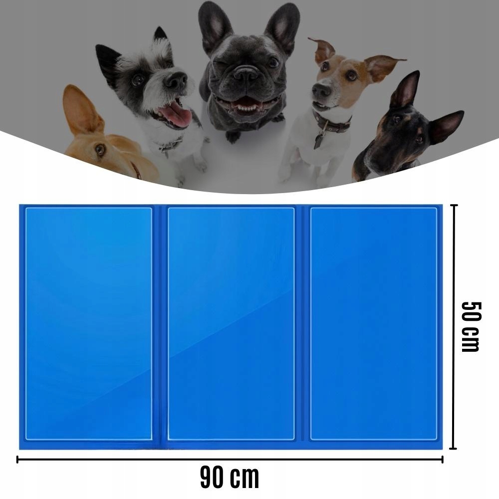 MataChlodzacaDlaPsaKotaDuzaLegowiskododomu90x50XXLSkladanaKolorniebieski belsilt