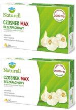 2 x Naturell Czosnek Max bekvapis česnako papildas 90 kapsulių