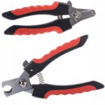 Nagų žirklės šunims ir katėms  su saugos ribotuvu 12cm