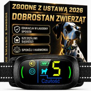 Elektrinis Alpha2 antkaklis nuo lojimo šuniui  su LED ekranu atsparus vandeniui