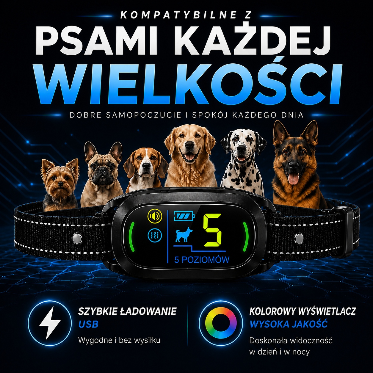ObrozaantyszczekowazgodnaznowaustawaModelALPHA2Rodzajmaterialumaterialowa belsilt Elektrinis Alpha2 antkaklis nuo lojimo šuniui su LED ekranu atsparus vandeniui
