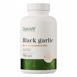 OstroVitCzarnyCzosnekFermentowanyVEGE90kapsEKSTRAKT400mg belsilt OstroVit fermentuoto juodojo česnako ekstraktas 400 mg 90 kapsulių