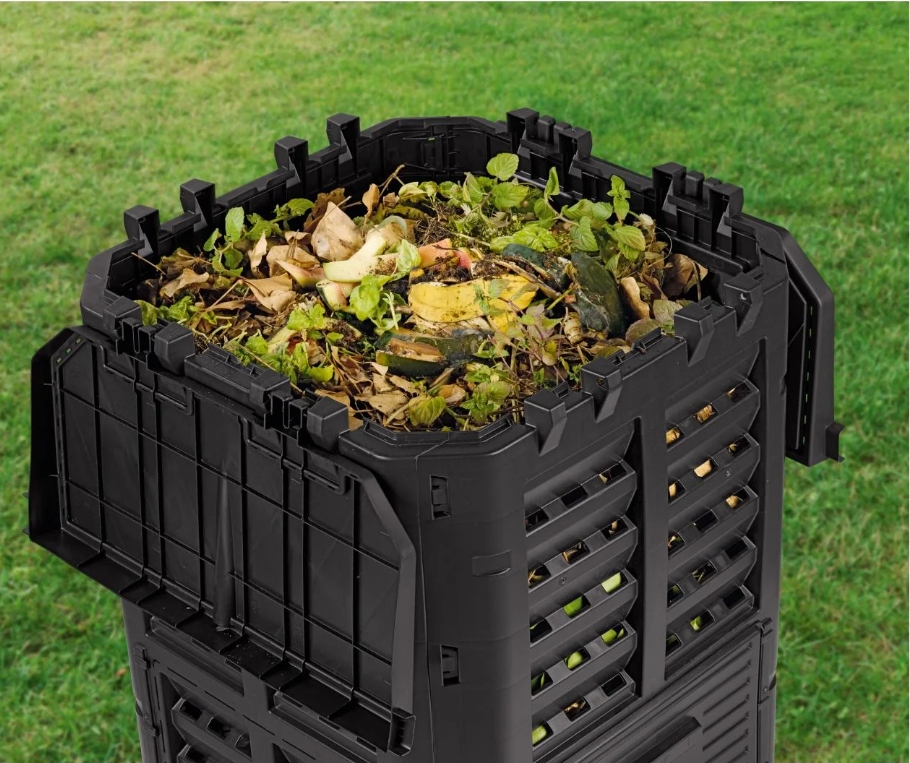 Komposto dėžė sodui, 300 l, plastikinė, su ventiliacija, su pagrindu, Parkside