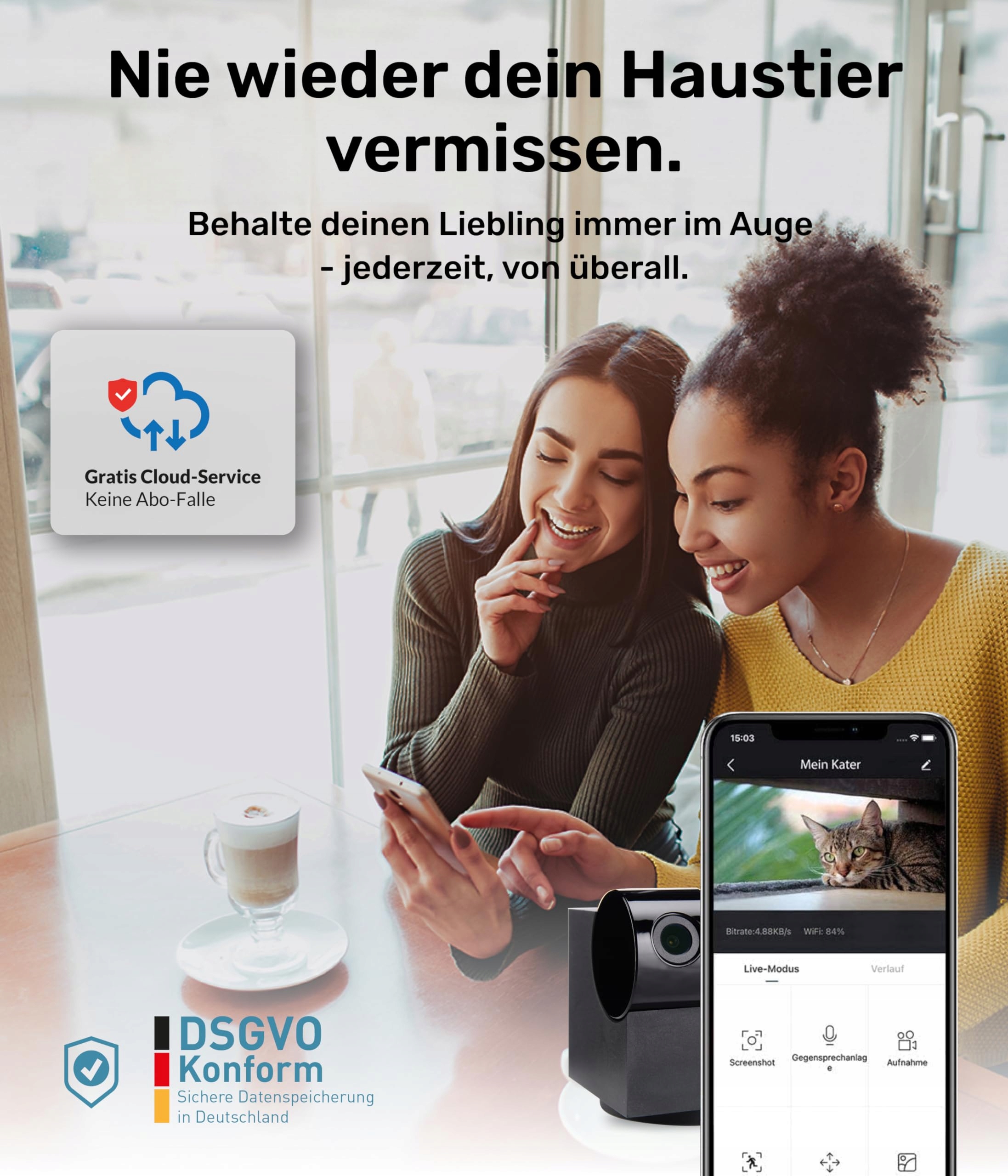 PETTECKameraDlaZwierzat360FullHDAplikacjaRuchNocnyWidokStanopakowaniaoryginalne belsilt