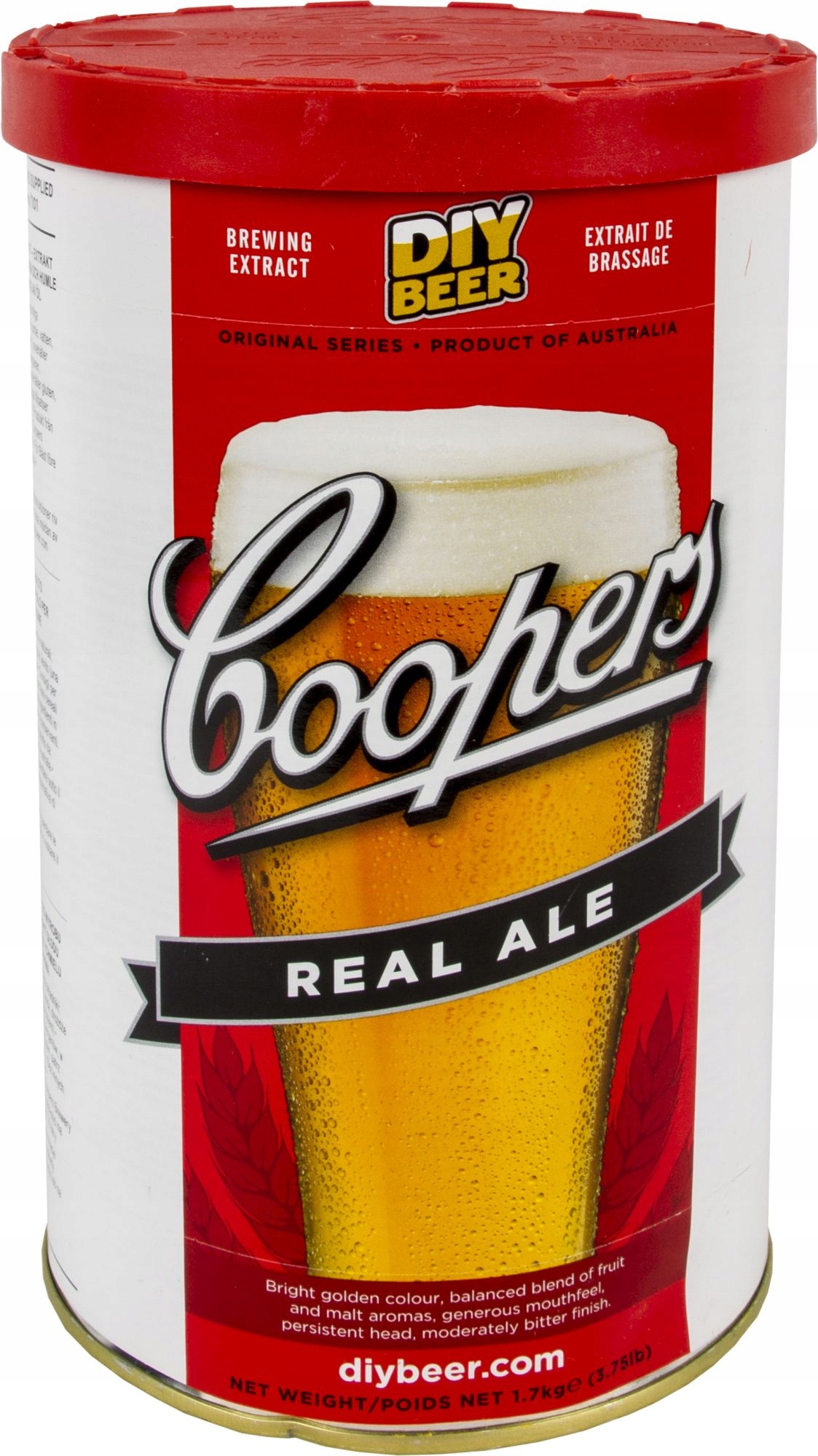 PIWODOMOWECoopersREALALE23LbrewkitdrozdzeRodzajsuche belsilt Coopers Real Ale alaus gamybos brewkit rinkinys 23 l standartinis komplektas