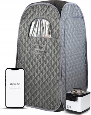 Nešiojama garinė sauna su Bluetooth ir greitu įkaitimu 145 x 85 x 85 cm atsipalaidavimui namuose