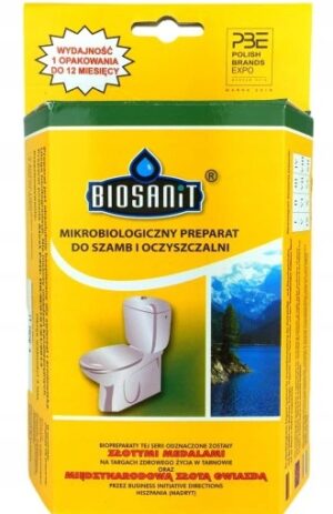 Bakterijos nuotekų valymui Biosanit Biosan  septikui milteliai organinėms atliekoms skaidyti nuosėdoms mažinti 250 g