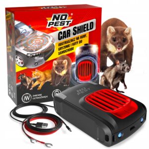 No Pest Car Shield ultragarsinis atbaidytuvas automobiliui nuo kačių kiaunių pelių ir žiurkių