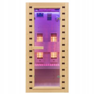 Tromso1 žematemperatūrė infraraudonųjų spindulių sauna 2 asmenims 90 x 90 cm namų sveikatingumui