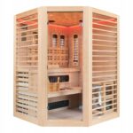 SAUNAHYBRYDOWANORDUMCOMBI3OSOBOWANATURALNA2w1FINSKAINFRARED belsilt Nordum Combi hibridinė suomiška ir infraraudonųjų spindulių sauna 2 viename