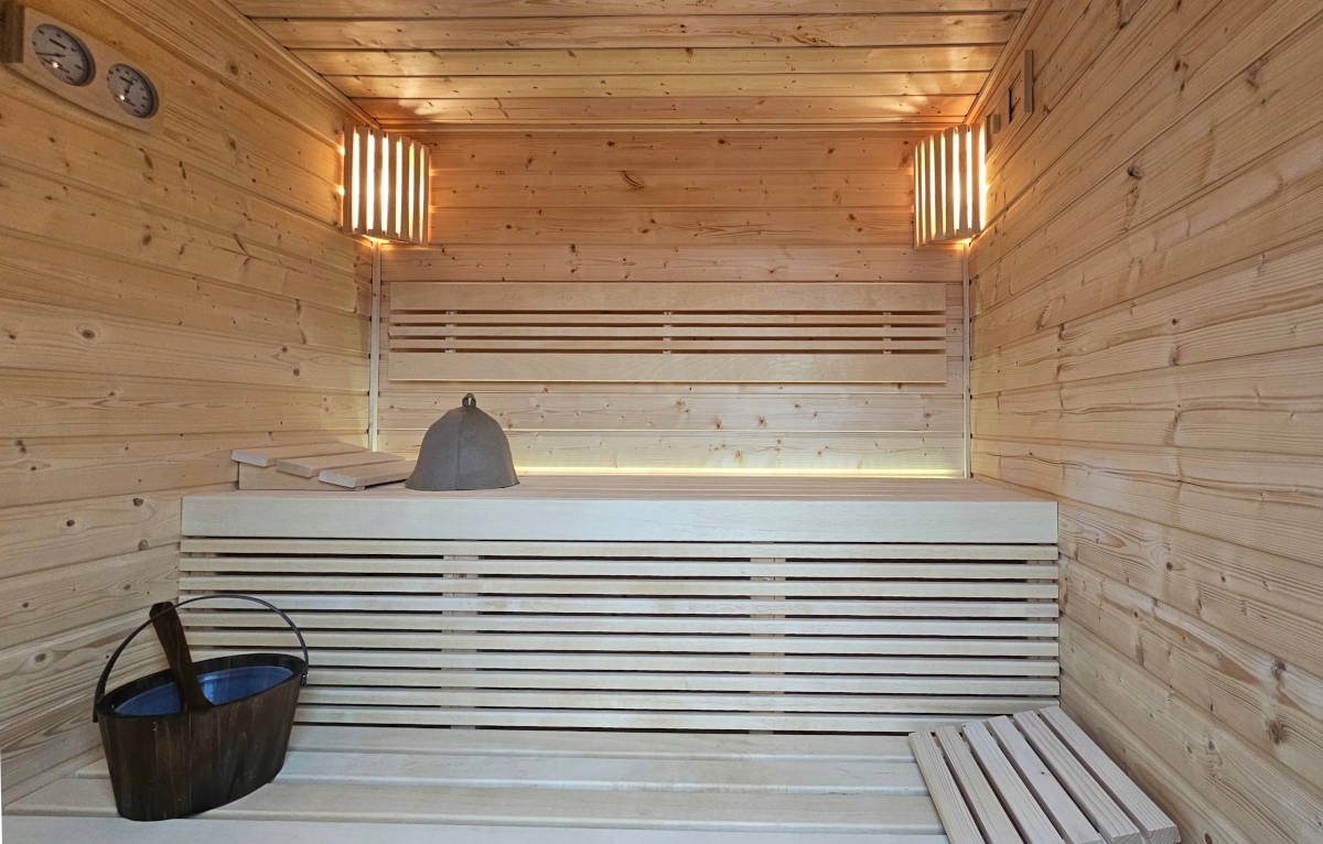 SAUNAOGRODOWABLOCKSHEBAN26OSOB192x192x230cmPIECELEKTRYCZNYPORJUNSzerokoscproduktu192cm belsilt Block S Heban lauko sauna 26 asmenims 192 x 192 x 230 cm elektrinė Porjun krosnelė sodui ir sodybai