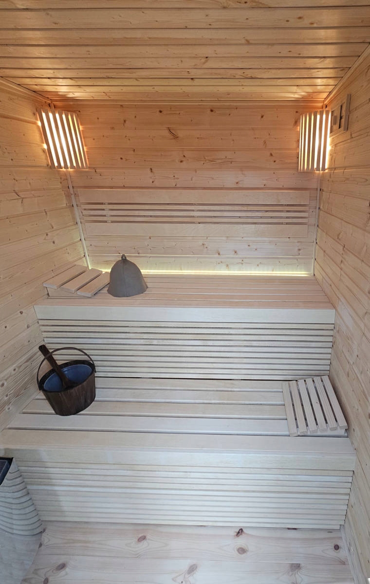 SAUNAOGRODOWABLOCKSHEBAN26OSOB192x192x230cmPIECELEKTRYCZNYPORJUNWysokoscproduktu230cm belsilt Block S Heban lauko sauna 26 asmenims 192 x 192 x 230 cm elektrinė Porjun krosnelė sodui ir sodybai
