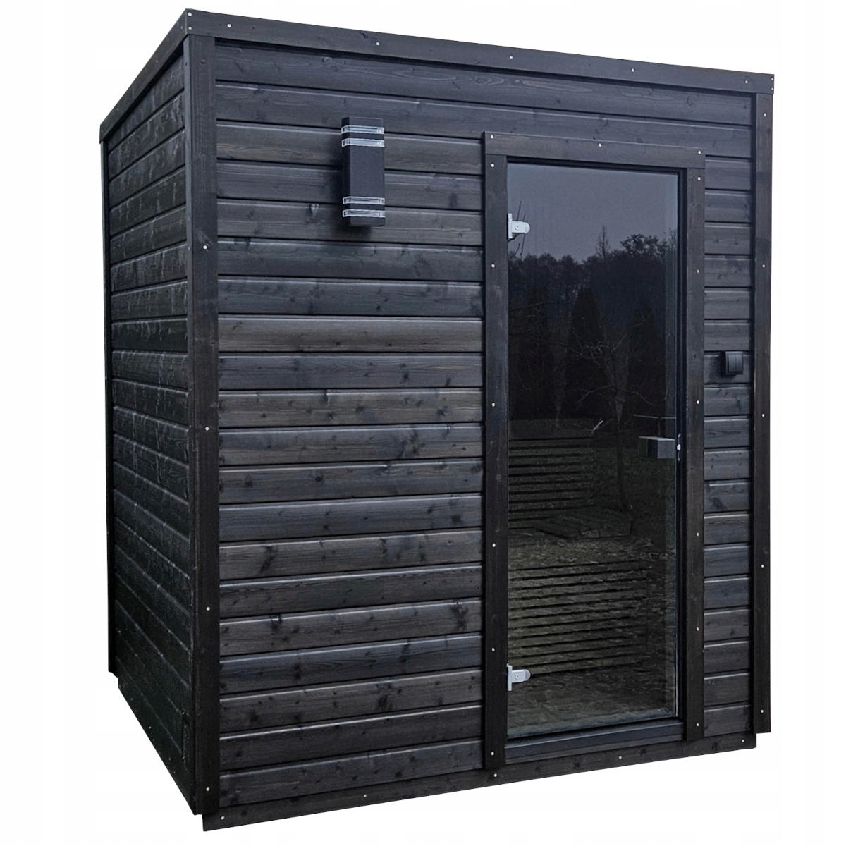 SAUNAOGRODOWABLOCKSHEBAN26OSOB192x192x230cmPIECELEKTRYCZNYPORJUN belsilt Block S Heban lauko sauna 26 asmenims 192 x 192 x 230 cm elektrinė Porjun krosnelė sodui ir sodybai