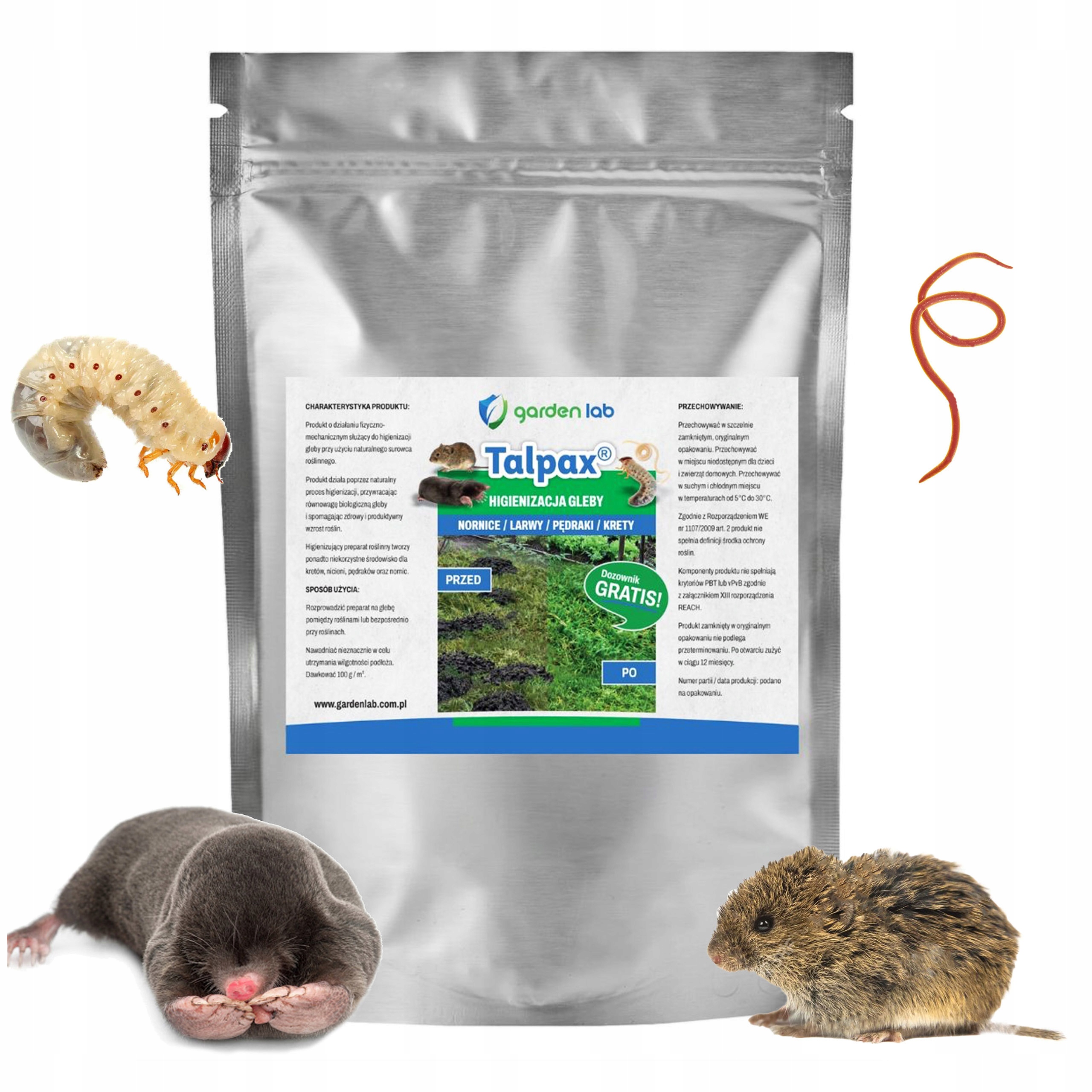SRODEKGRANULATNATURKUCIEPEDRAKINICIENIEKRETYNORNICETALPAX5KGMarkaGardenLab belsilt Talpax granuliuota priemonė nuo kurmių pelėnų kurklių ir grambuolių lervų 5 kg