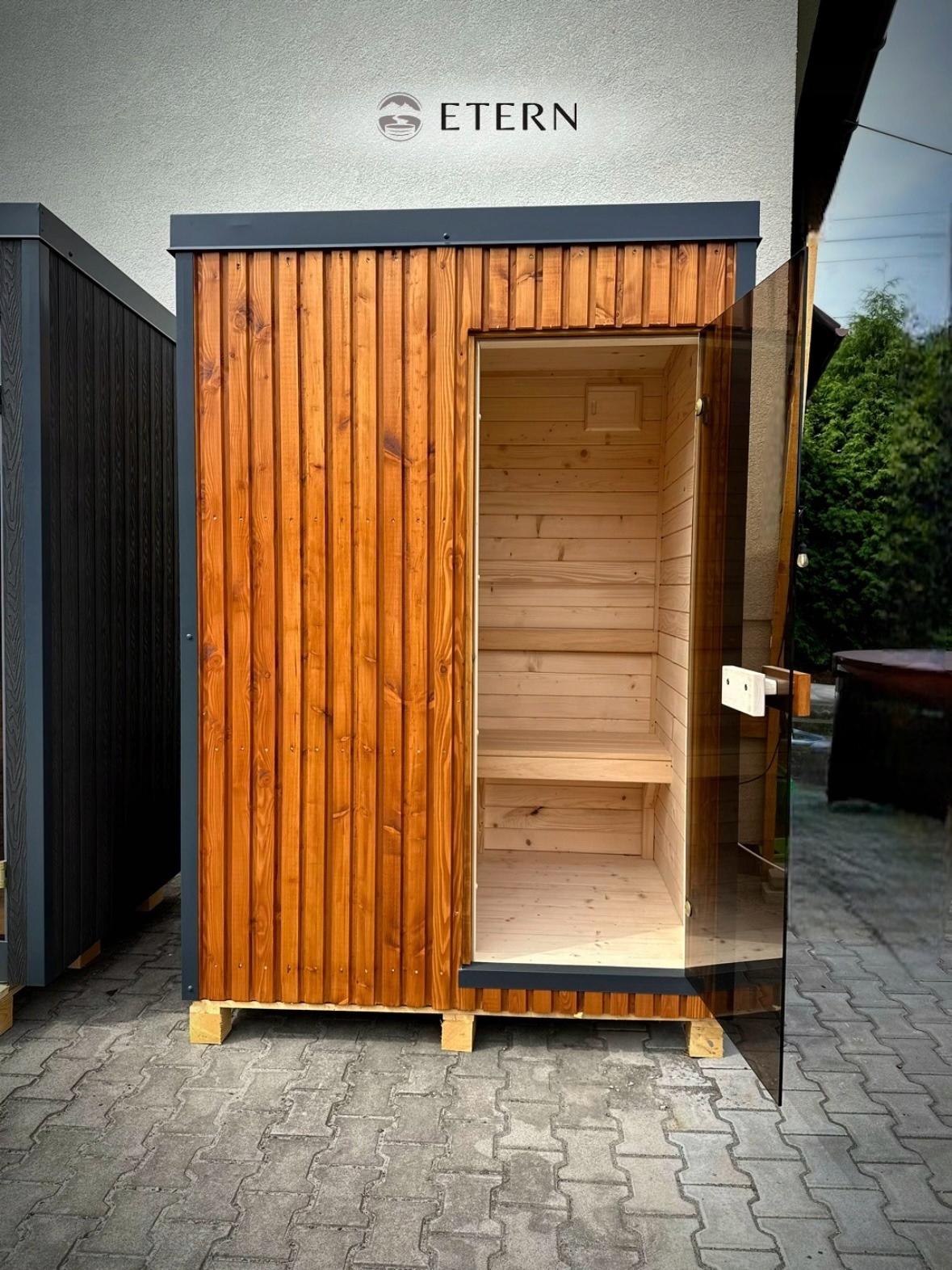 Saunaogrodowa2osobowaPiecelektryczny35kWna230VproducentProducentnieznanyproducent belsilt Lauko sauna 2 asmenims su elektrine krosnele 35 kW