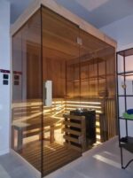 Sausa suomiška sauna su Harvia krosnele 200 x 180 cm