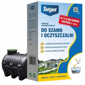 Bakterijos nuotekų valymui Target  septikui ir nuotekų valymo įrenginiams preparatas organinėms atliekoms skaidyti 1 kg