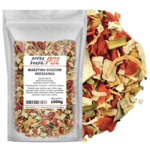 WARZYWASUSZONE1kgNaturalnamieszankawarzywaromatycznajakoscKolPol belsilt Džiovintų daržovių mišinys 1 kg Kol Pol 10 variantas