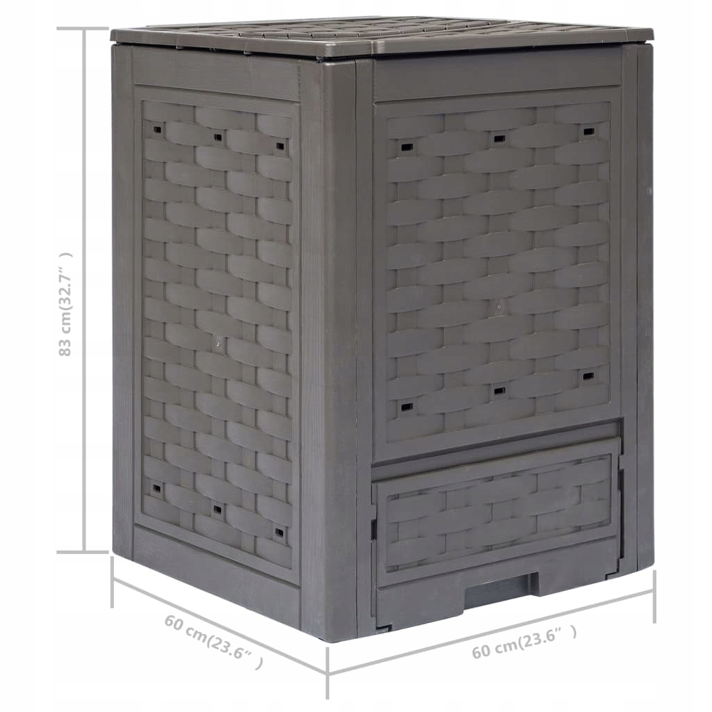 vidaXLKompostowniki2szt60x60x83cm600LrattanztworzywaDlugoscdluzszybokpodstawy60cm belsilt