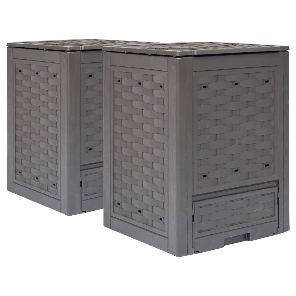 vidaXLKompostowniki2szt60x60x83cm600Lrattanztworzywa belsilt