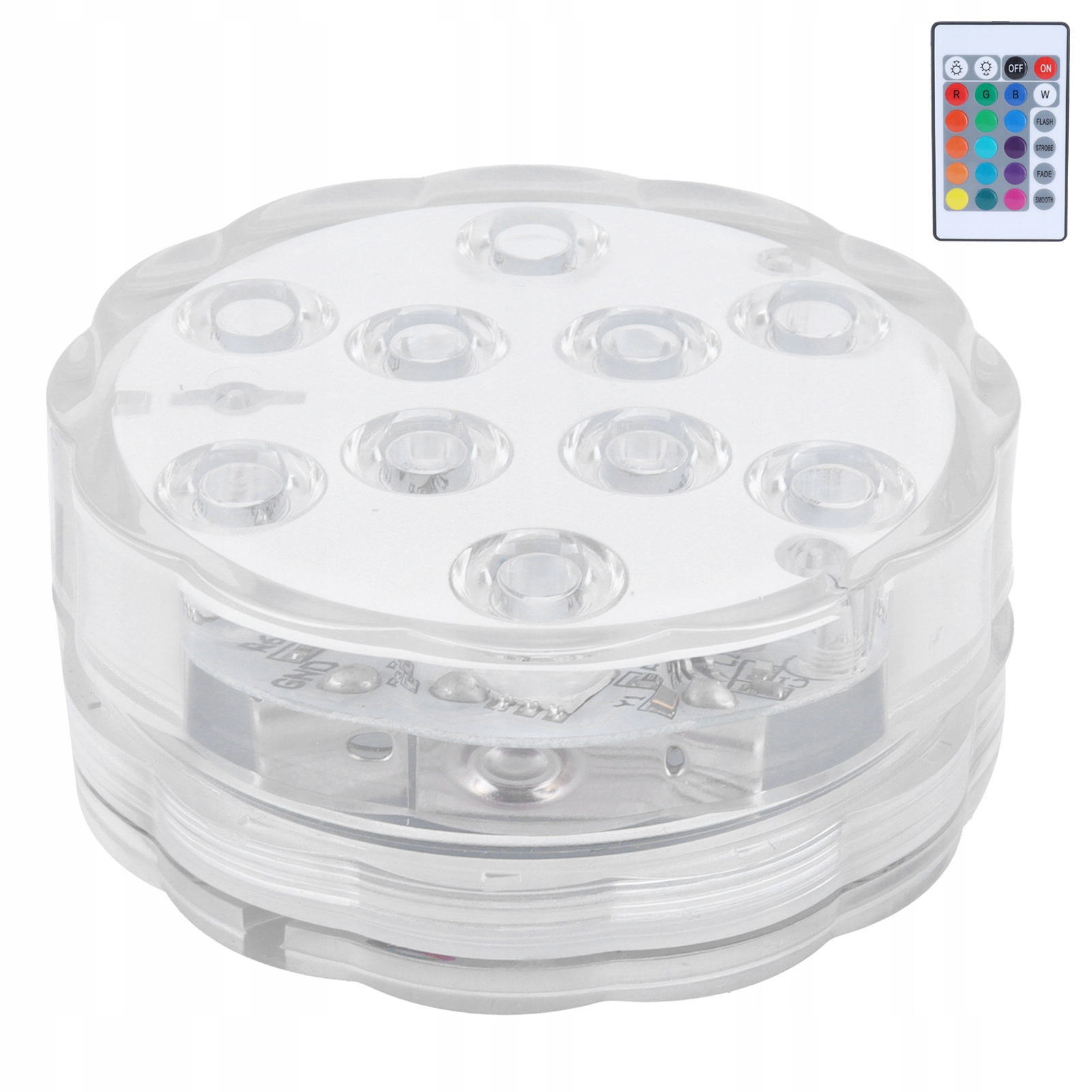 16kolorowalampaLEDdobasenuoprzekatnej7cm28calaLampa1PKodproducentaAG251205072842 belsilt Lauko baseinas su LED