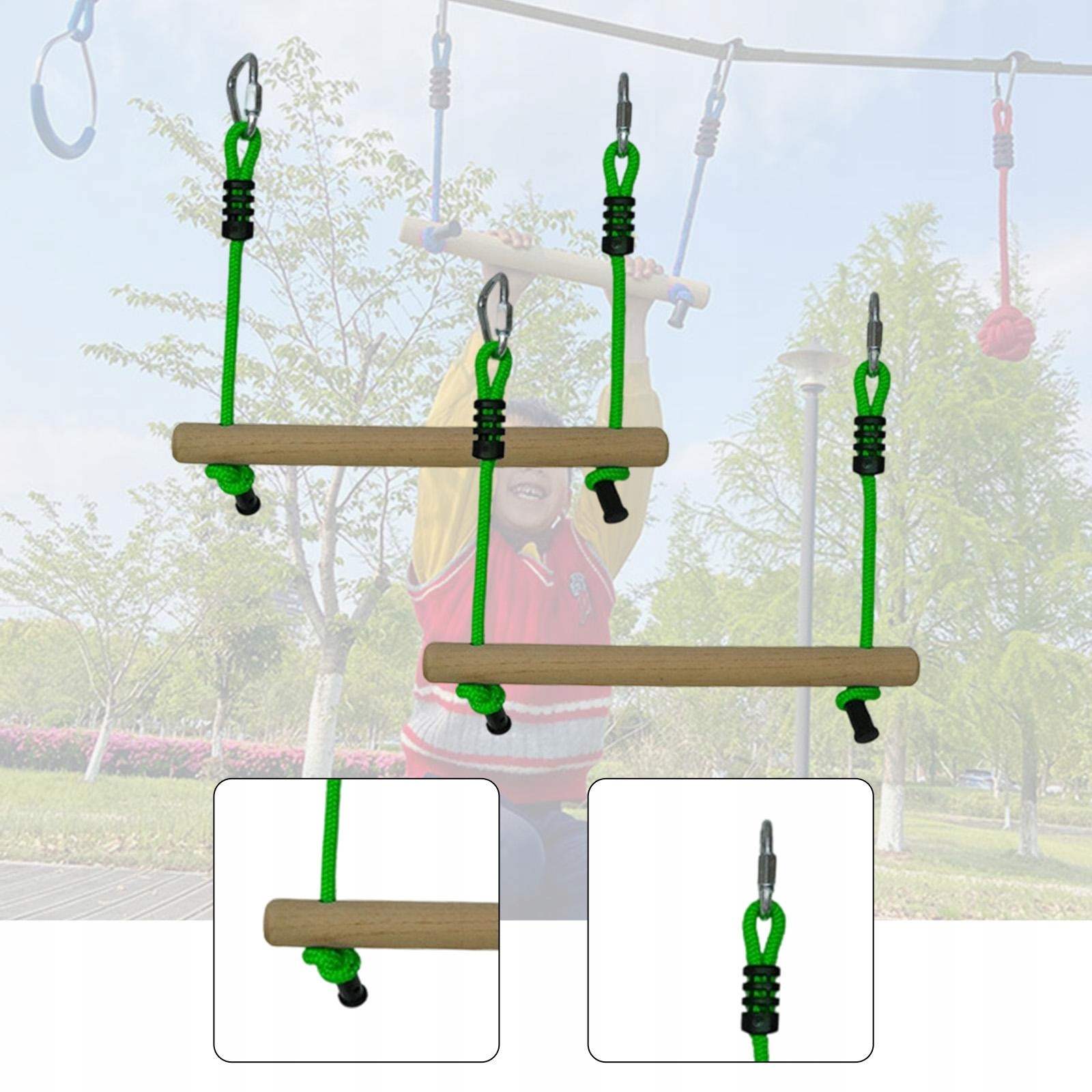 Sūpynių tvirtinimo priedas iki 120 kg žalios для vaikų žaidimų